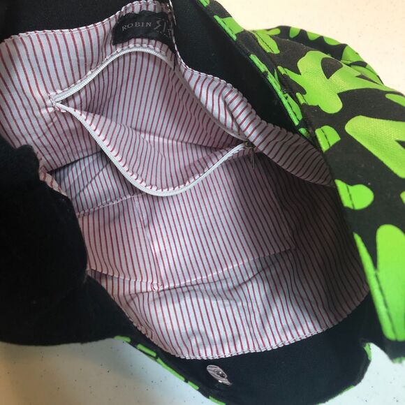 Canvas New York Crossbody Bag Purse Black Green Pink Robin-Ruth Streetwear Art - Picture 4 of 6